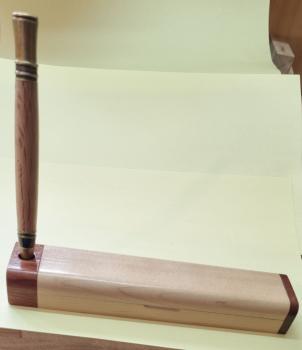 Holz Etui zweifarbig Maple für 1 Stift mit Stifthalter